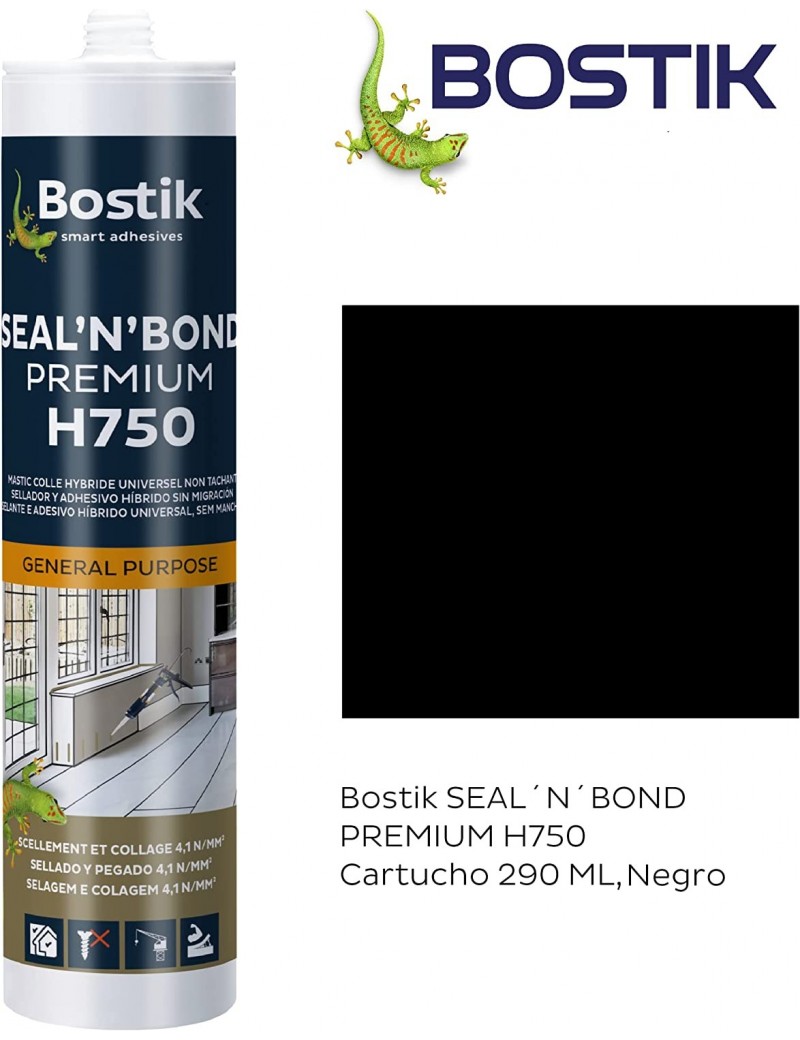 Polímero H750 SB Premium Negro 290 ml. BOSTIK